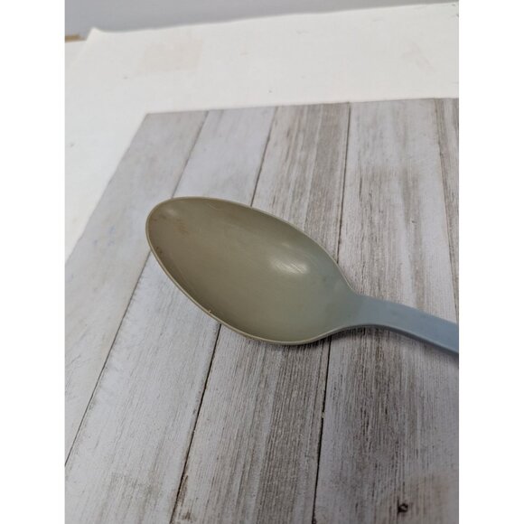 Ekco Solid Serving Spoon #1 Country Blue Nylon Plastic 11" Vintage - Picture 2 of 7